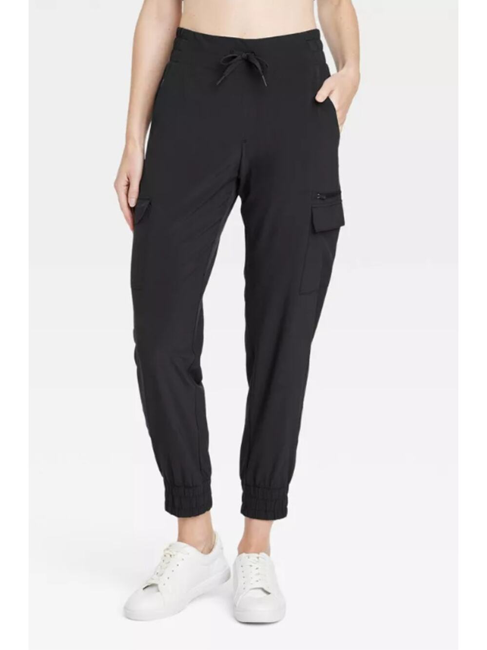 All in Motion Cargo Jogger Pants‎ Women's Size XL Black Active Light High Rise